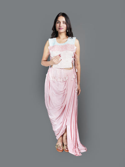 Dusty Rose Skirt-Style Ensemble (TANIA1002 GS-40)