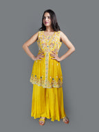 Marigold Sunburst Tunic Sharara Set (1016 GS-127)