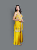 Marigold Sunburst Tunic Sharara Set (1016 GS-127)