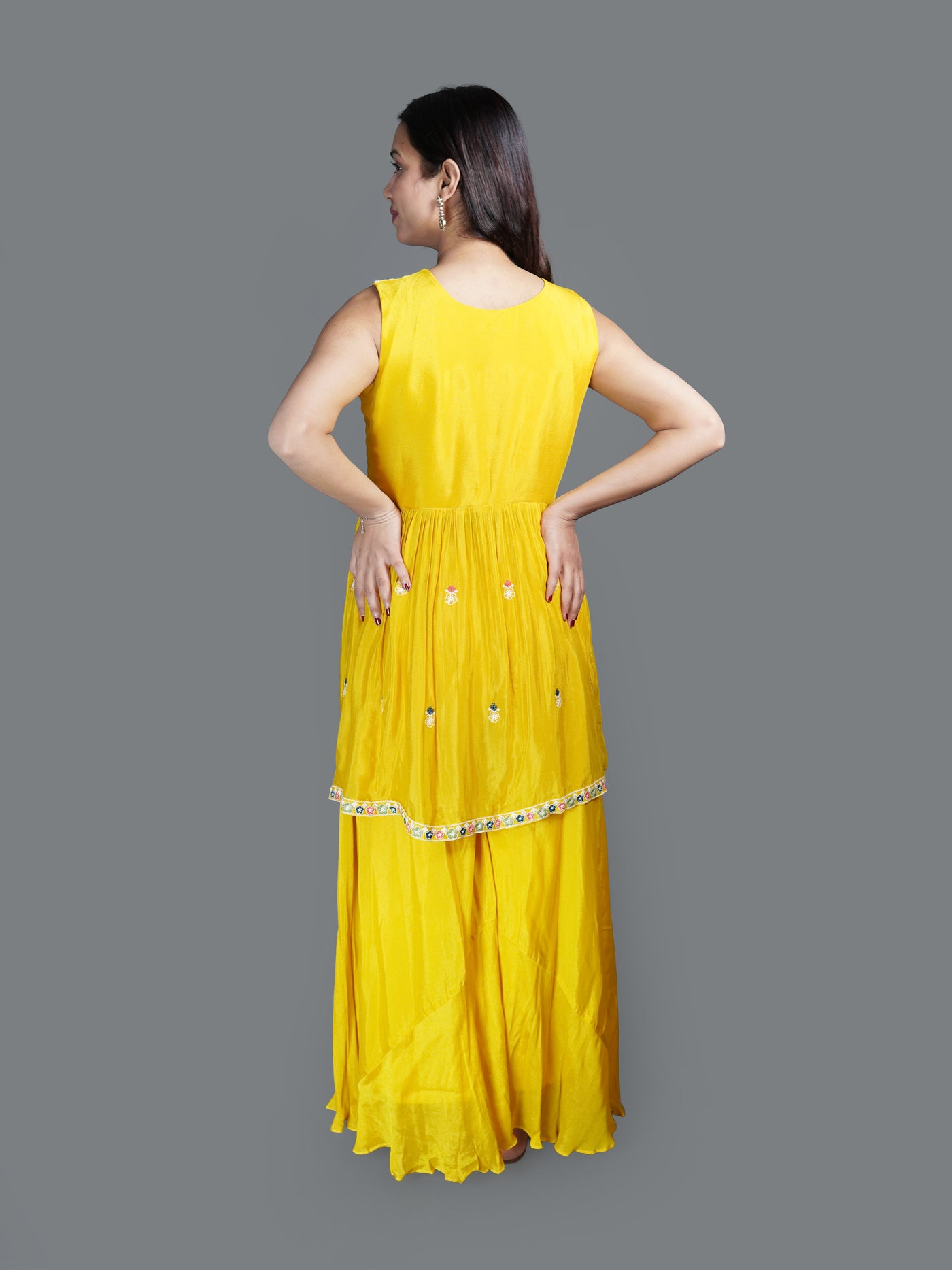 Marigold Sunburst Tunic Sharara Set (1016 GS-127)