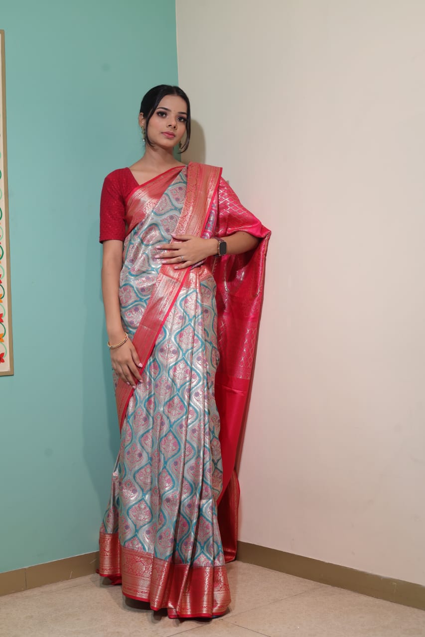 Vibrant Multi-Color Banarasi Saree