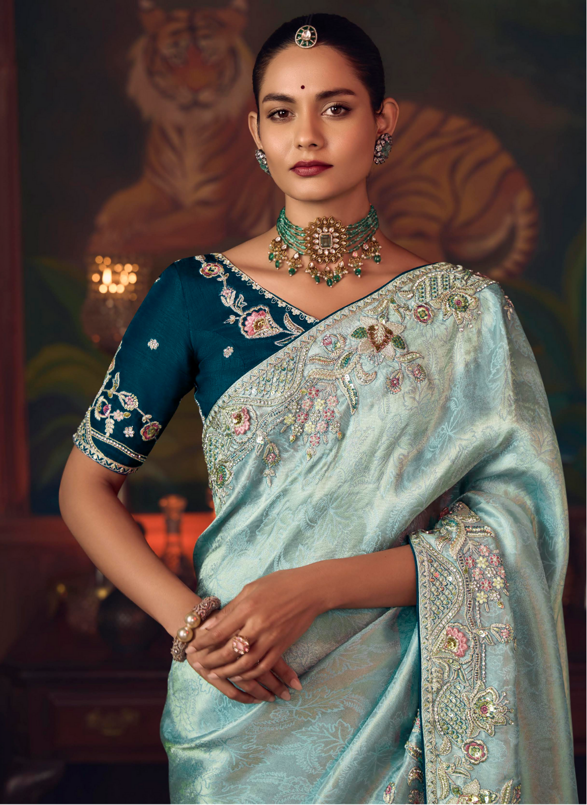The 'Neptune's Embrace' Saree (SA-461 GS-98)