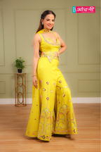 Modernize Lemon Yellow Sharara Co-ord set (4894 M-35)