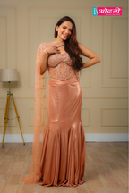 Copper Siren Embellished Dress (J9136 D-16)