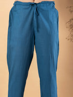 Azure Geometric Ajrakh Suit Set