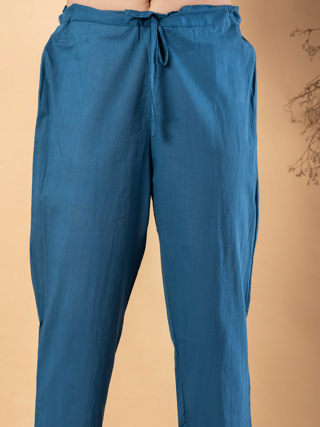 Azure Geometric Ajrakh Suit Set