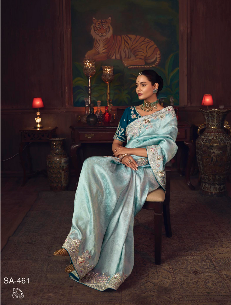 The 'Neptune's Embrace' Saree (SA-461 GS-98)