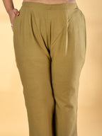 Olive Glimmer Chanderi Set