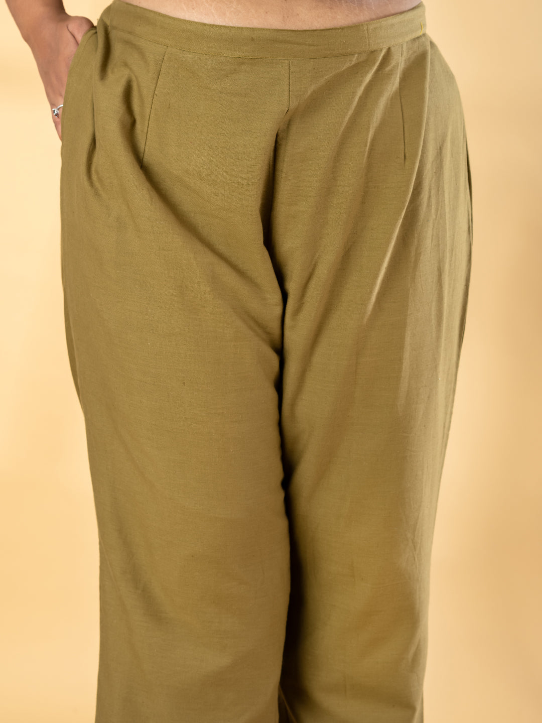 Olive Bloom: Chanderi Silk Suit Set