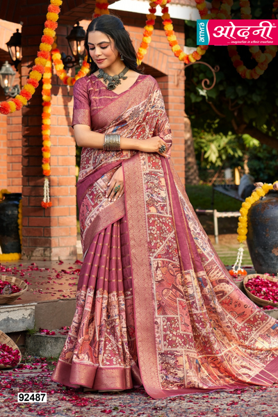 Anvi Vol-03 Print & Woven Saree Collection (GS-48)