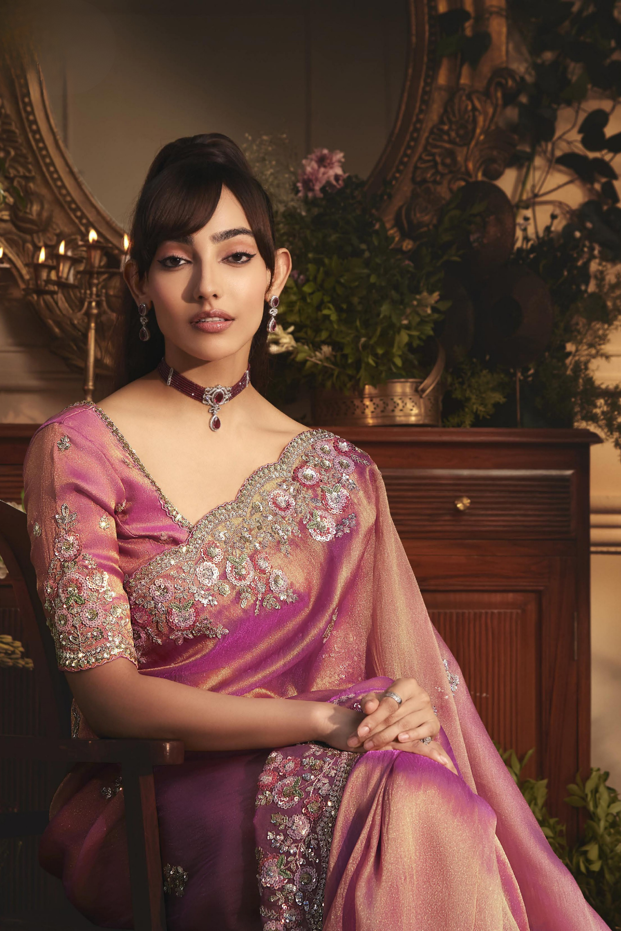 The 'Roseate Lumina' Saree (5481 GS-98)
