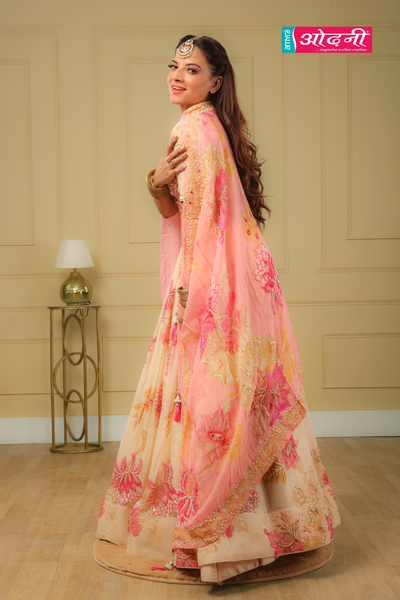 Pastel Floral Embroidered Lehenga (1578 GA-44)