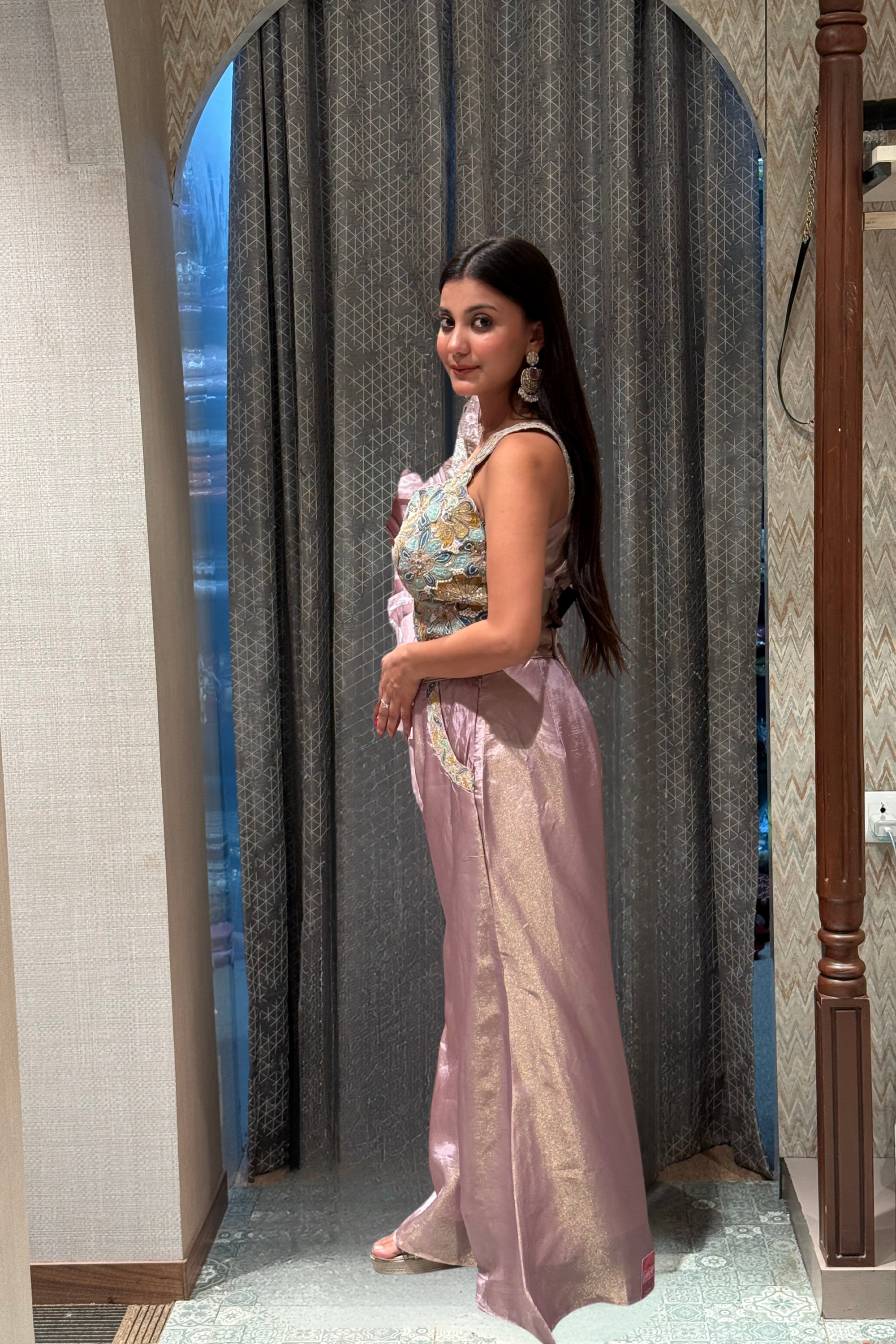 Nude Lavender Indo-Western with Intricate Embroidery (MV-1042 GS-73)