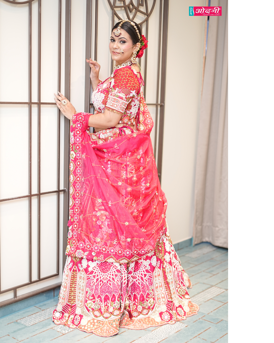 Crimson Red Empress Bridal Lehenga( 5124-B D-17)