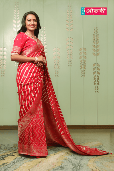 Crimson Zari Brocade Saree (VDS3949A R-560)