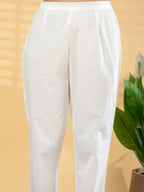 Azure Bloom Hand-Embroidered Suit Set