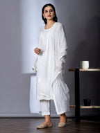 Ivory Chikankari Grace Kurta Set