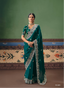 Emerald Green Silk Georgette Saree