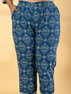 Indigo Cotton Silk Suit