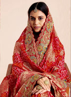 Roshini Bandhani Heritage Saree