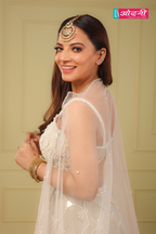 Ivory Pink Mirror-Work Lehenga (2637 M-87)