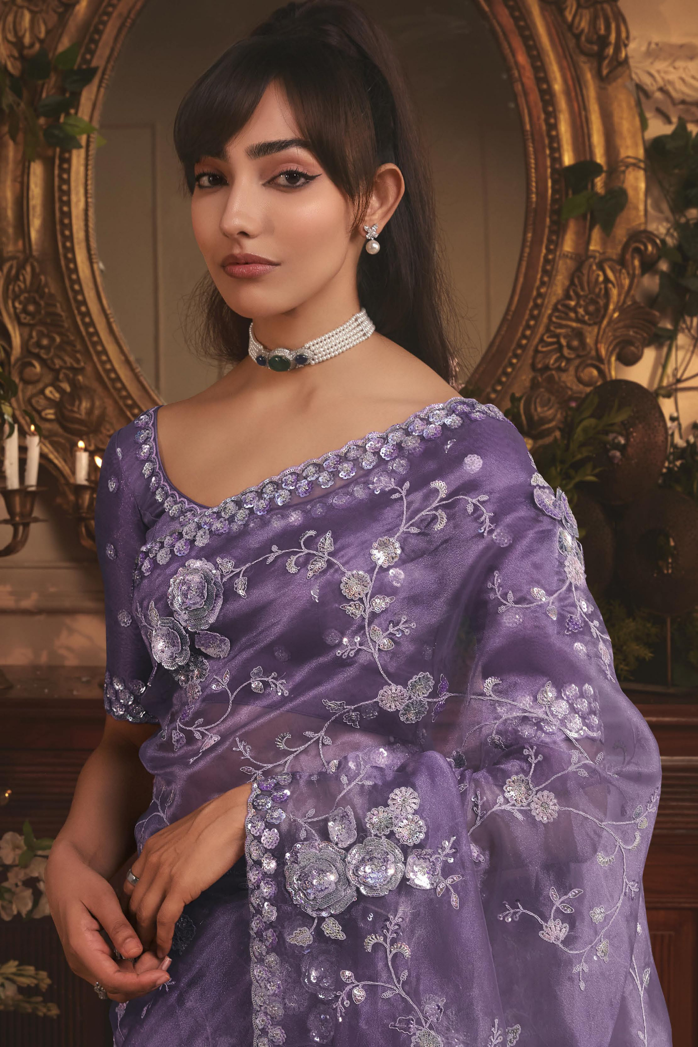 The 'Lavender Haze' Saree (5482 GS-98)