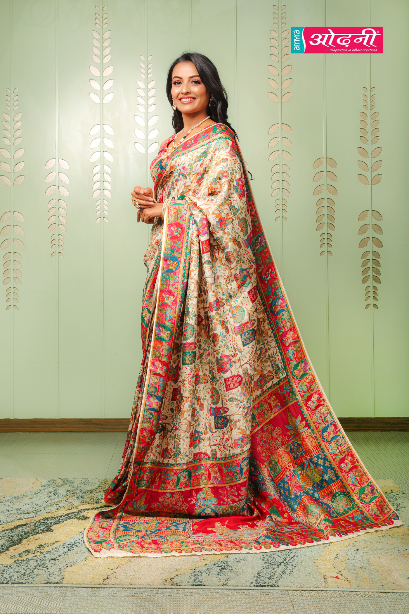 Kalamkari Heritage Art Saree (SD7168 GS-41)