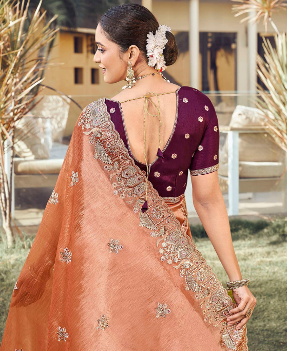 Designer Shimmer Saree