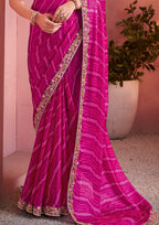 Vibrant Satin Silk Saree