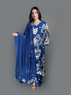 Indigo Blossom Printed Kurta Set (K-1970 M-85)