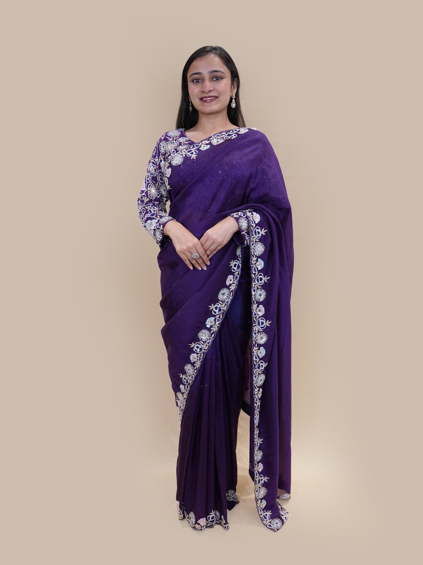 Empress Violet Grandeur Saree (HB-118 B-118)