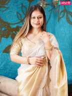 Gilded Cream Dual-Tone Saree (5869 B-129)