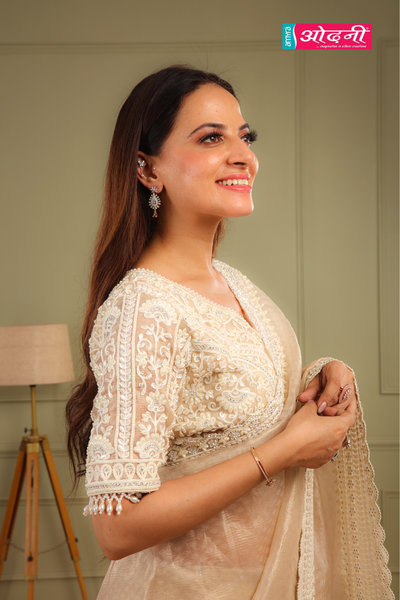 Elegant Ivory Saree (1107 GS-126)