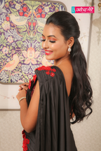 Black Ember Pre-Draped Saree (KDS-25-87 D-104)