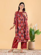 The Crimson Ikat Enigma Set