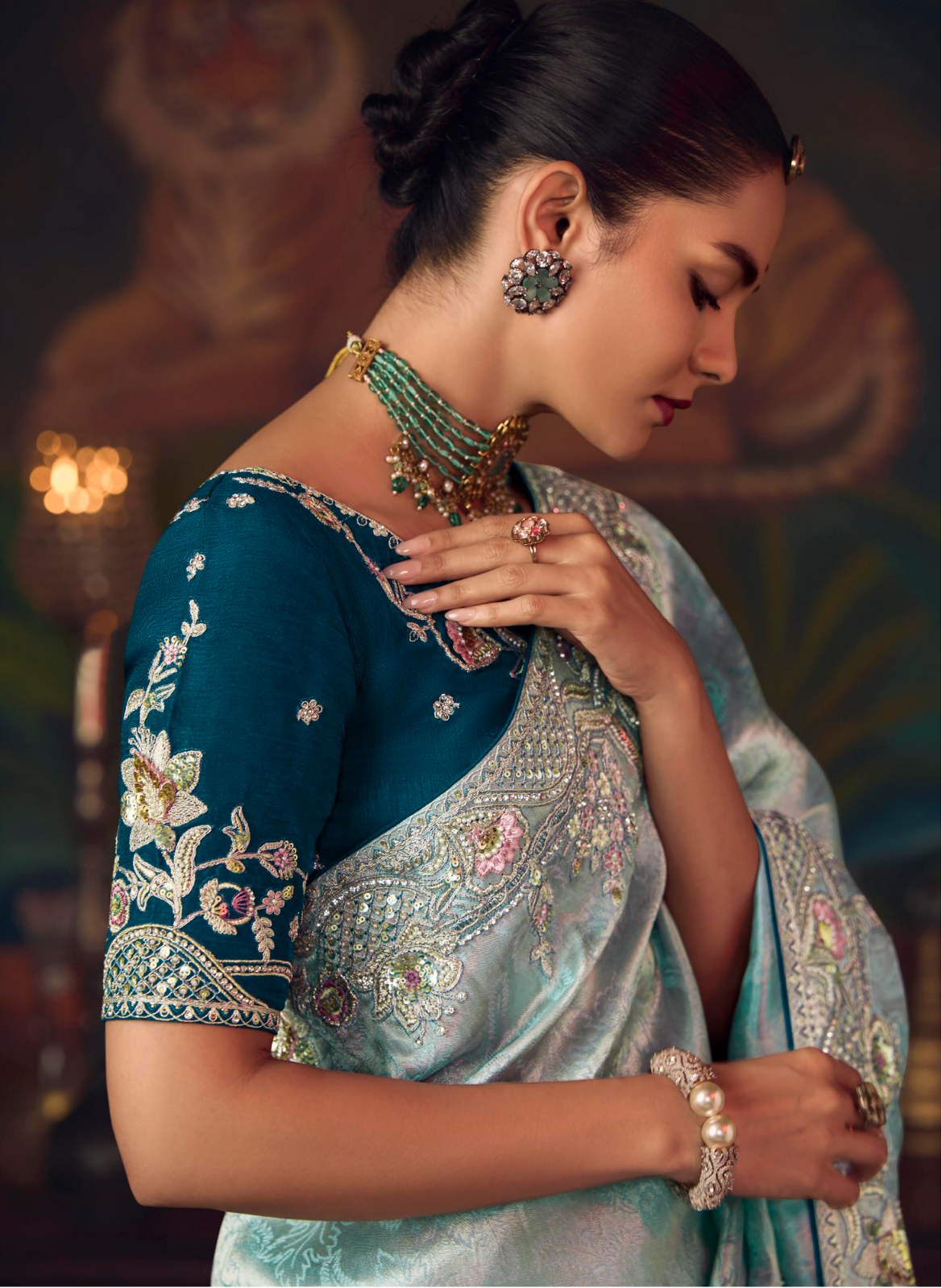 The 'Neptune's Embrace' Saree (SA-461 GS-98)