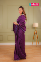Deep Purple Elegant Saree (V11240 B-141)