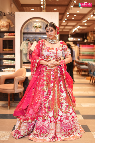 Crimson Red Empress Bridal Lehenga( 5124-B D-17)