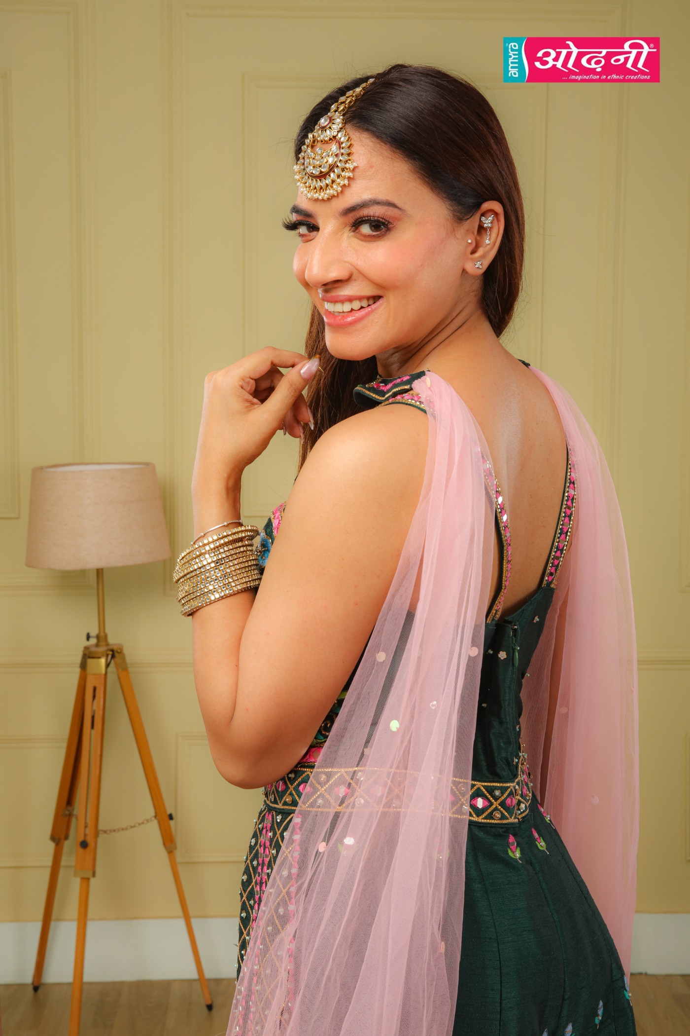 Emerald Mirror Work Jumpsuit (JV-1632 D-86)