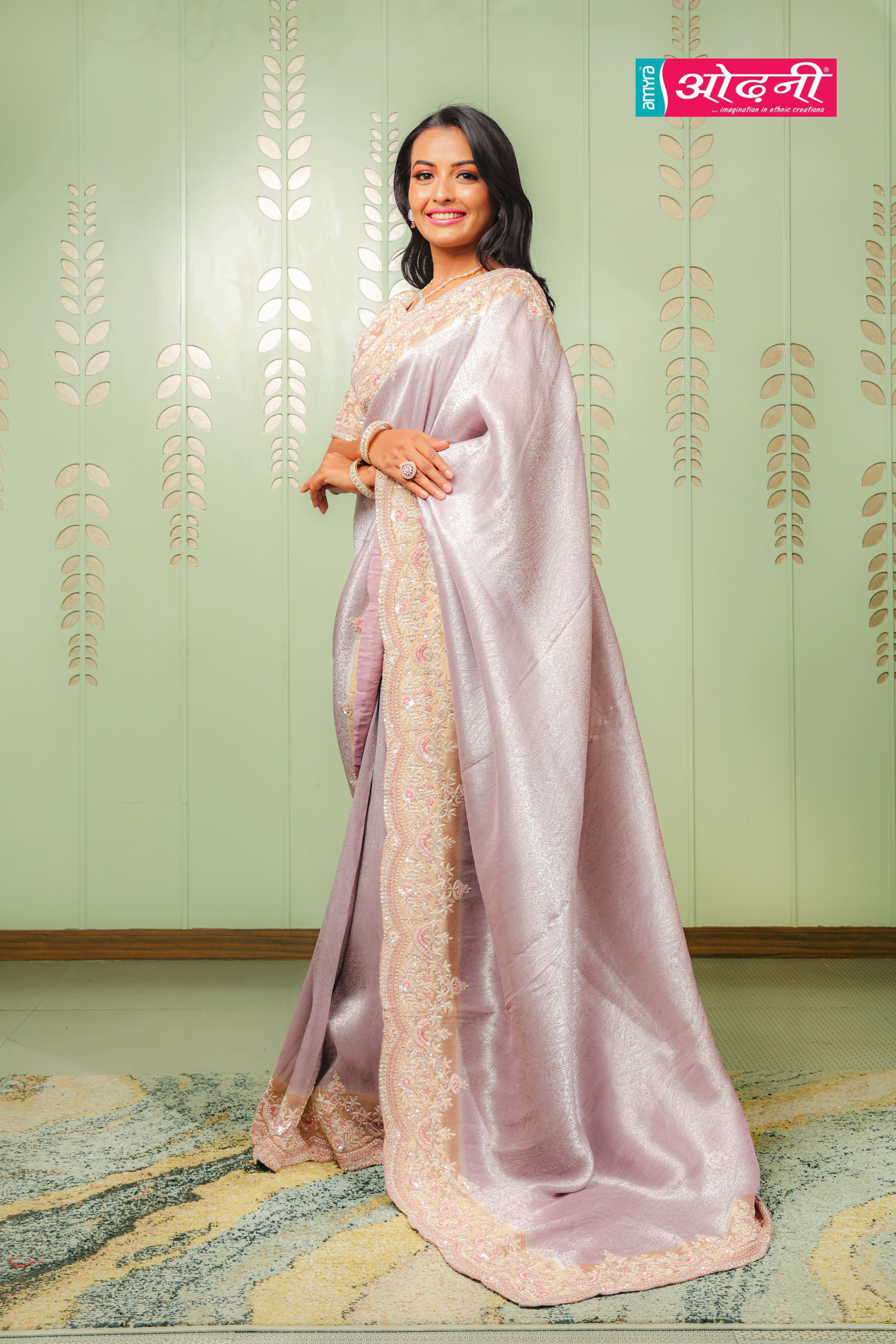 Mauve Twilight Embroidered Saree (V-19832 B-24) Secondary image