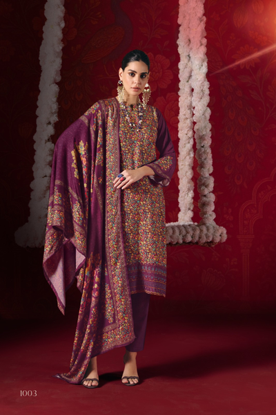 The 'NAAZ' Collection: Viscose Pashmina Unstitched Suits (RUPALI NAAZ D-39)
