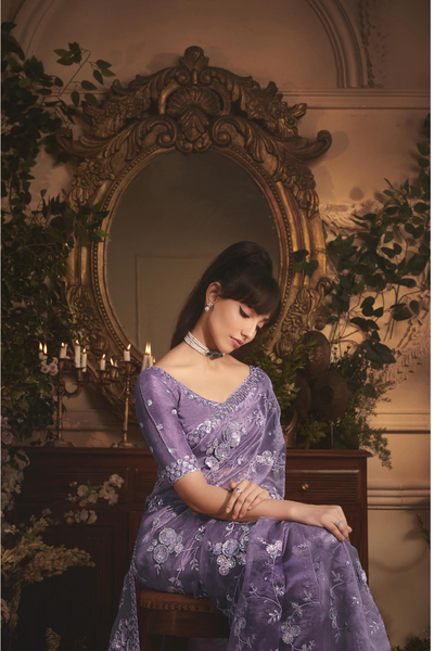 The 'Lavender Haze' Saree (5482 GS-98)