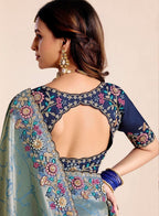 Neelam Metallic Bloom Saree