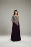 Buy One-shoulder Asymmetrical Indo-Western Dress With Flared Palazzo