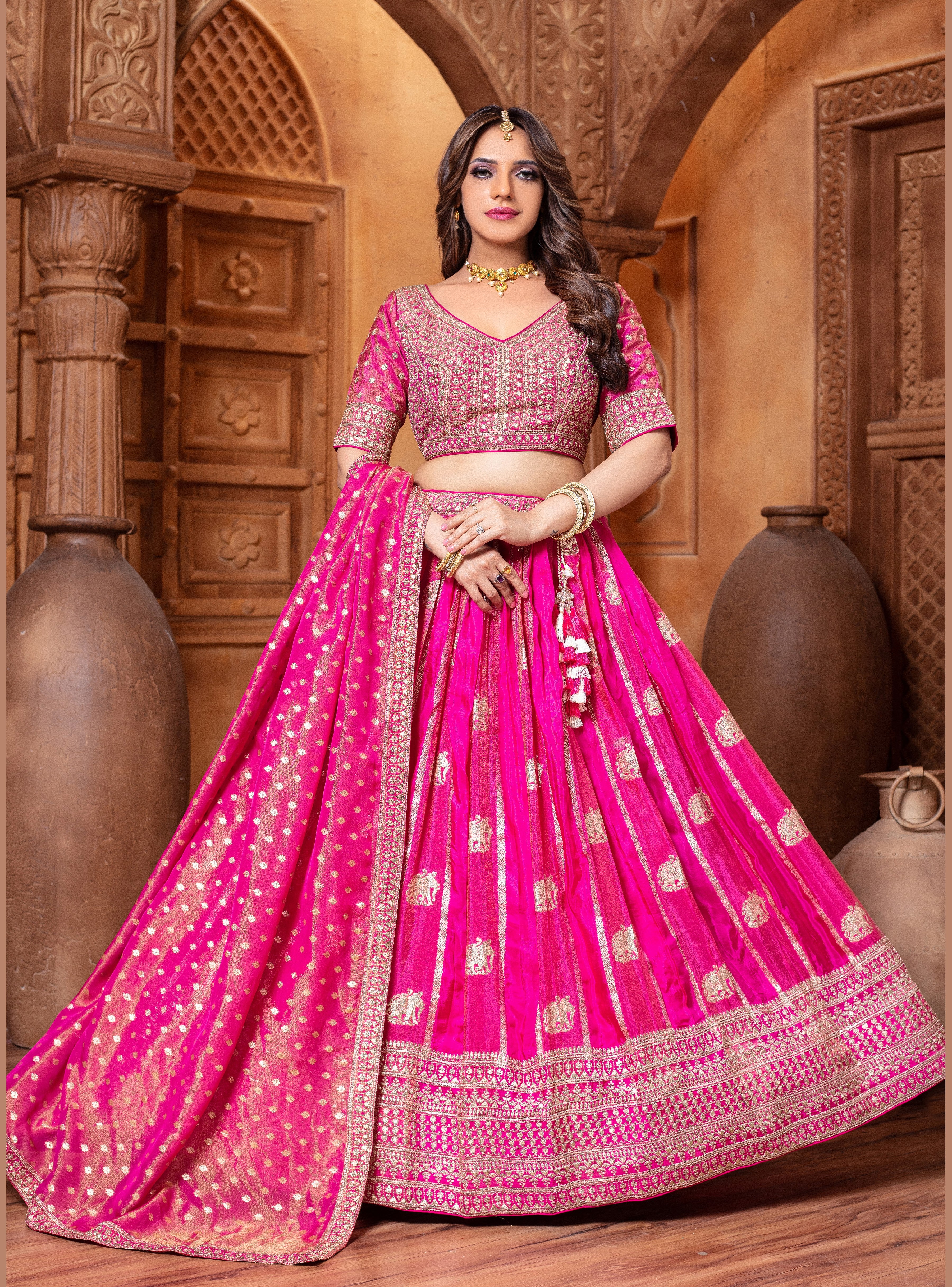 Azure Royalty Banarasi Lehenga Set (5114-1 GA-39)