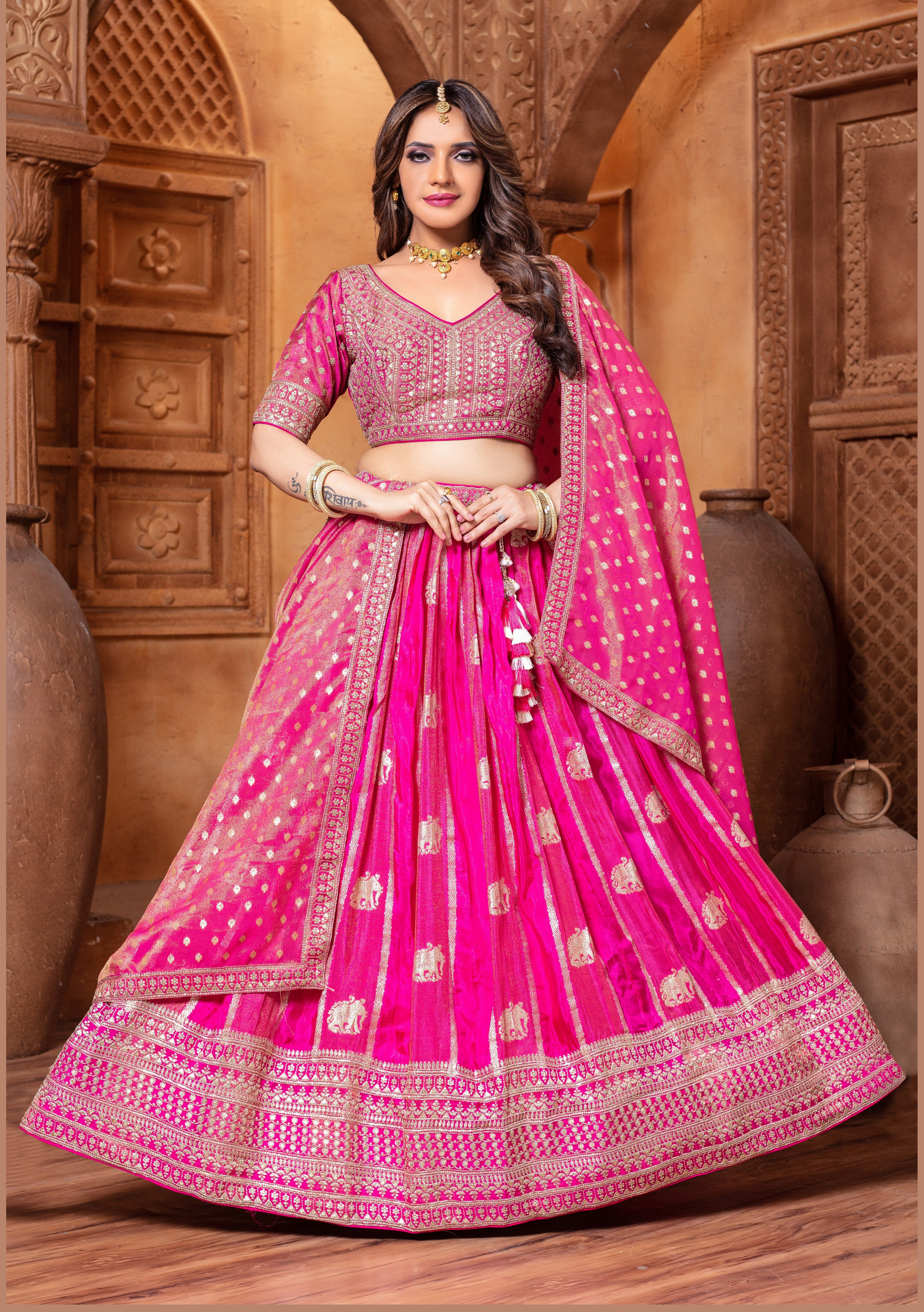 Azure Royalty Banarasi Lehenga Set (5114-1 GA-39) Main image