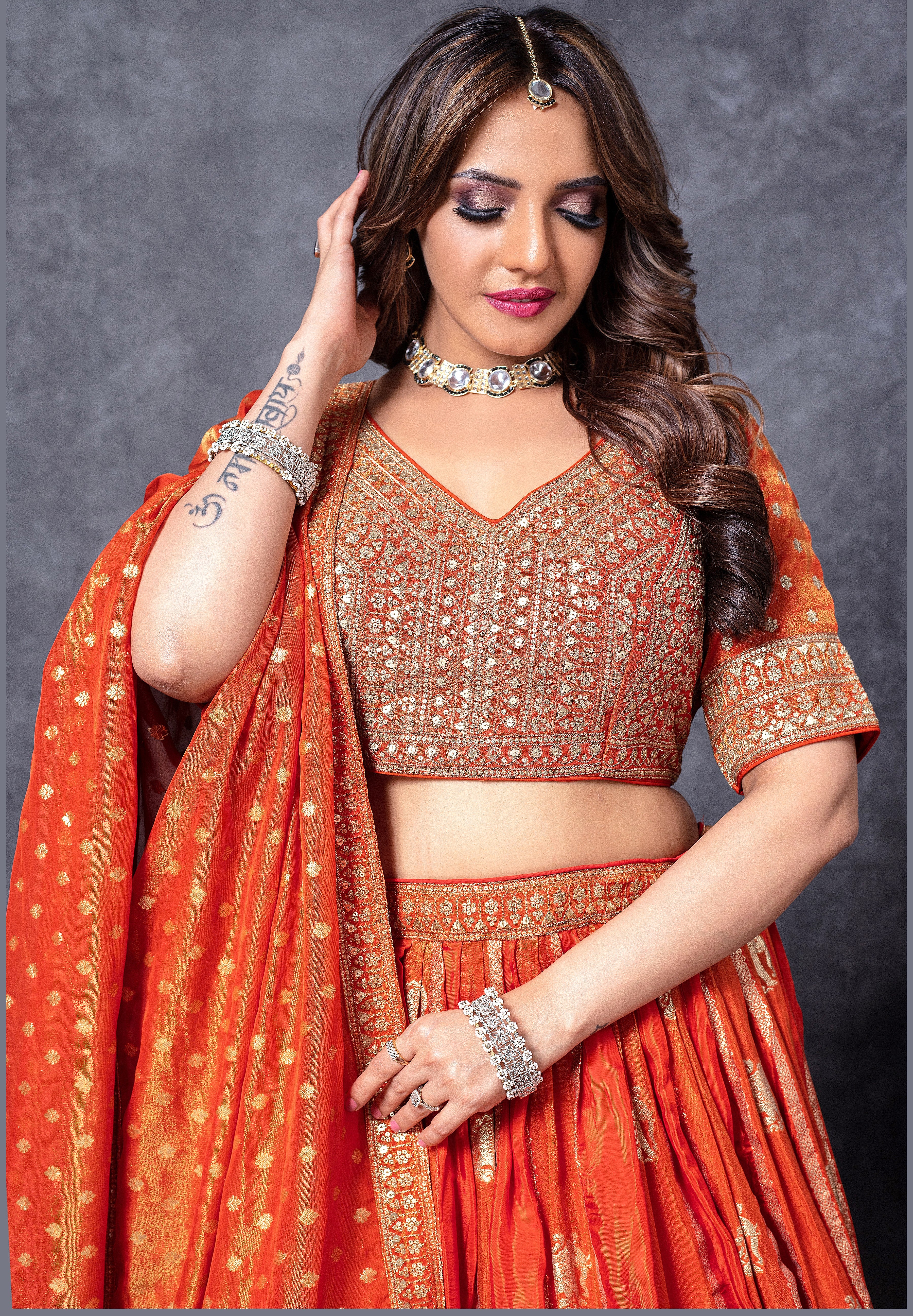 Azure Royalty Banarasi Lehenga Set (5114-1 GA-39)