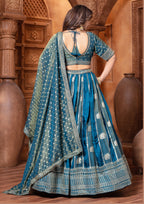 Azure Royalty Banarasi Lehenga Set (5114-1 GA-39)