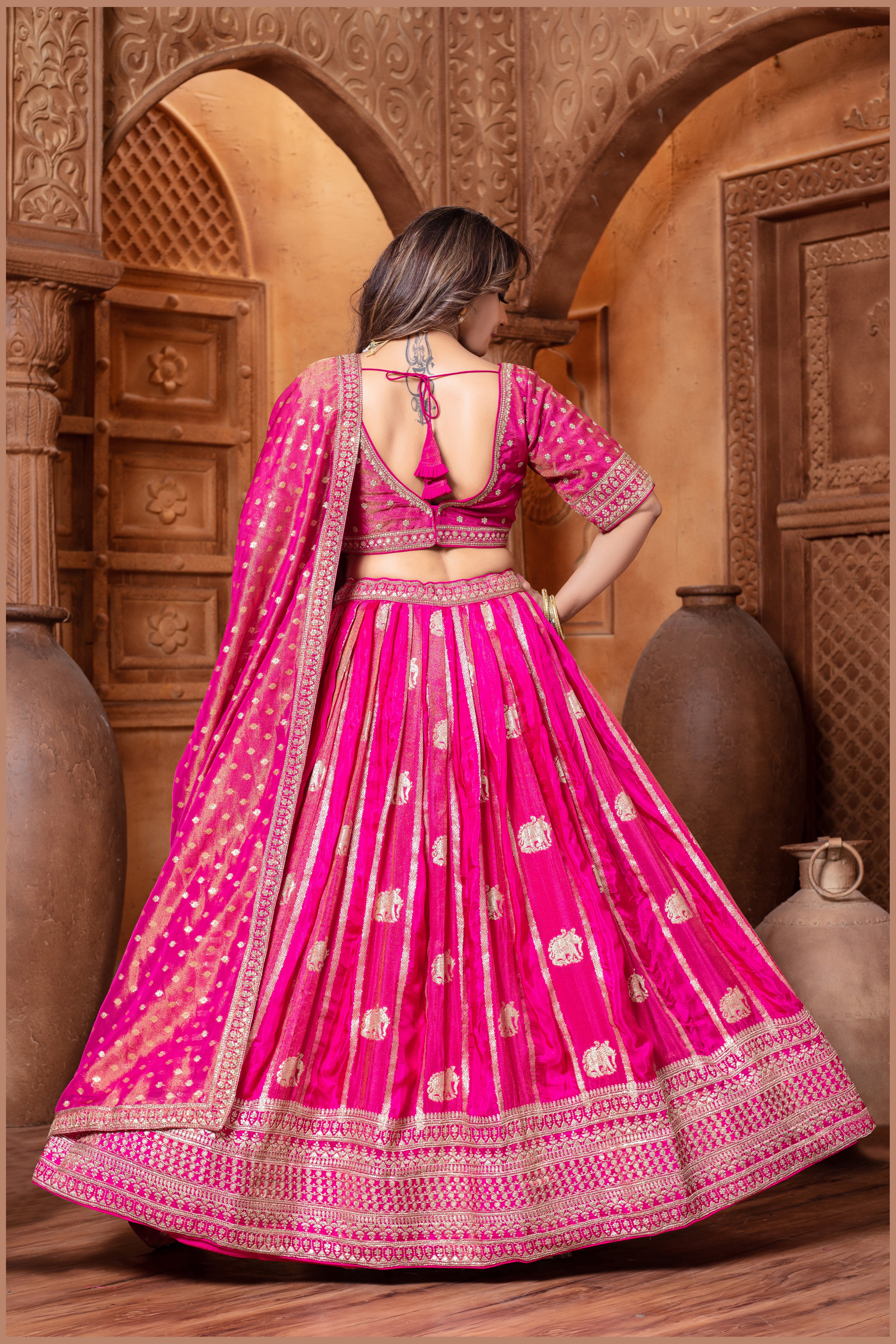 Azure Royalty Banarasi Lehenga Set (5114-1 GA-39)