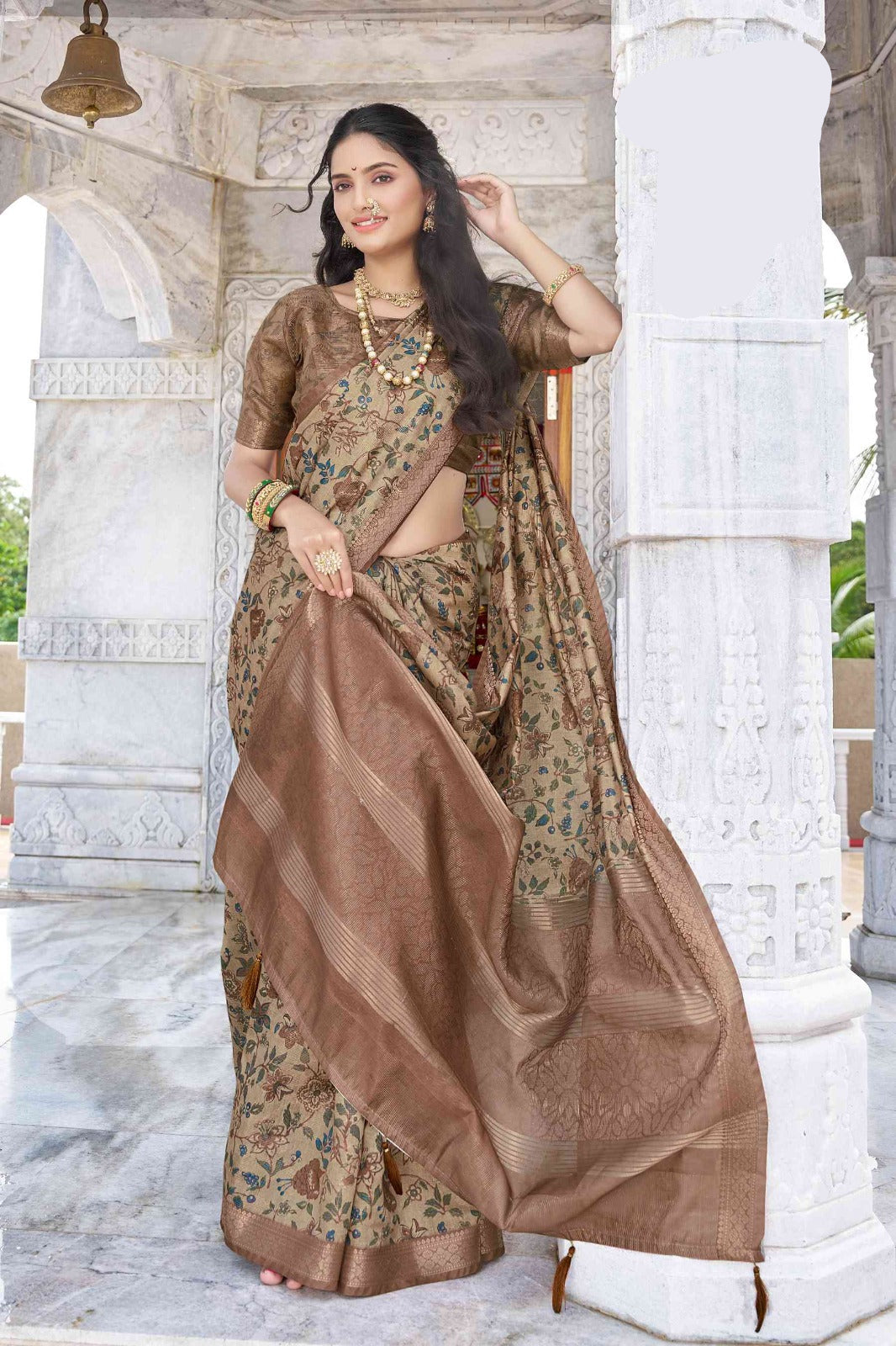 Motif Printed Saree (5442 GS-144) Main image